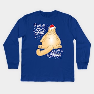 What did you get for X'mas? Cream Cat Kids Long Sleeve T-Shirt